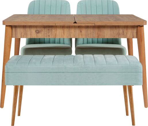 Set stola i stolica (4 komada), Vina 0701 - 3 - Atlantic, Green