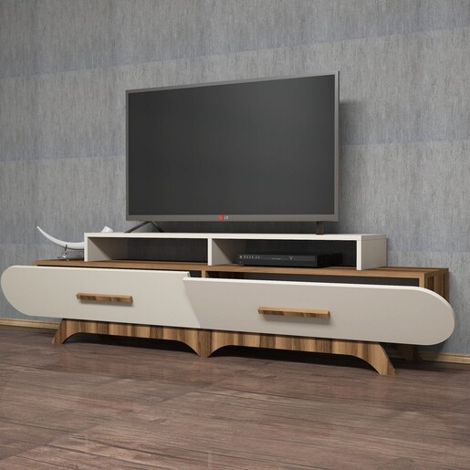 Stalak za televizor, Flora - Walnut, Cream