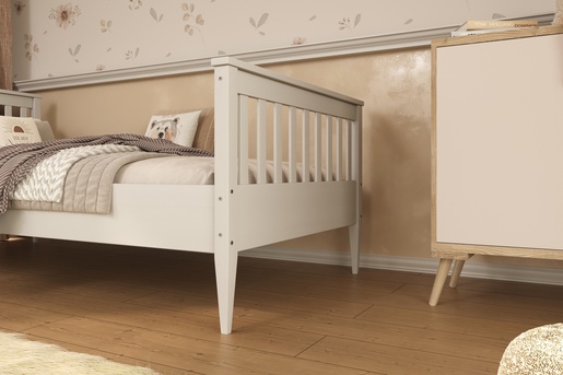 Drveni dječji krevet Ignas - bijeli - 180x90 cm
