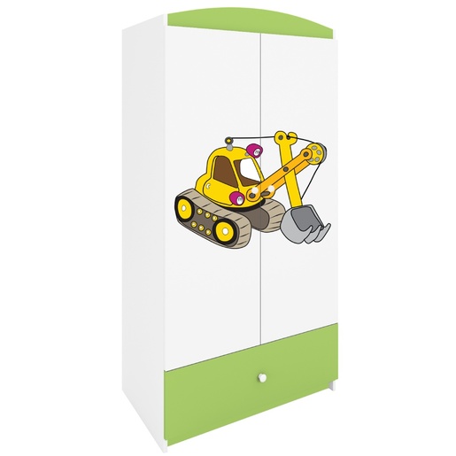 Dječji ormar - bager-Zelena