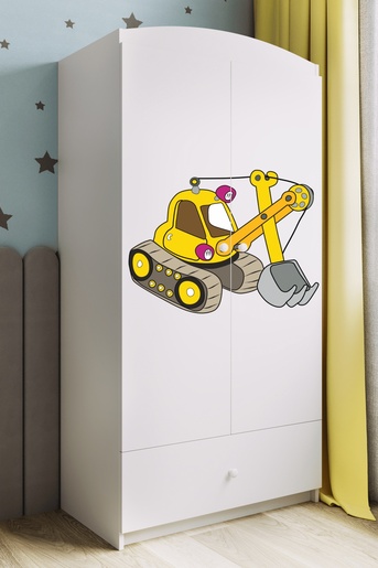 Dječji ormar - bager-Zelena