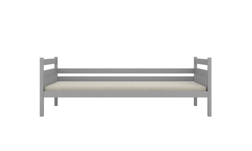Drveni dječji krevet Dawid - sivi - 180x90 cm - Bez ladice