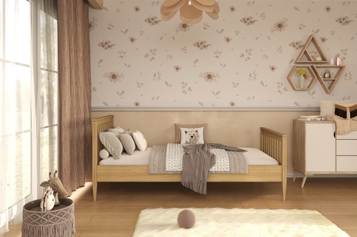 Drveni dječji krevet Ignas - svijetlo drvo (nelakirano) - 200x90 cm