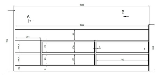 Drveni dječji krevet Leon sa spremištem - bijeli - 200x90 cm