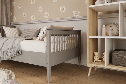 Drveni dječji krevet Emilia - sivi - 200x90 cm