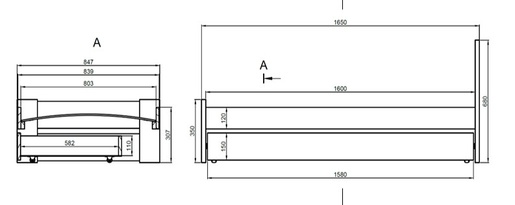 Drveni dječji krevet Emil s ladicom - bijeli - 160x80 cm