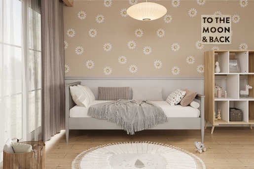 Drveni dječji krevet Emilia - sivi - 200x80 cm