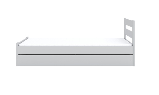 Drveni dječji krevet Emil s ladicom - bijeli - 180x90 cm