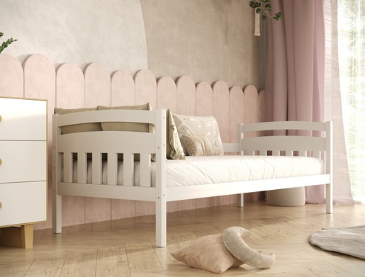 Drveni dječji krevet Tosia - bijeli - 200x90 cm - Bez ladice