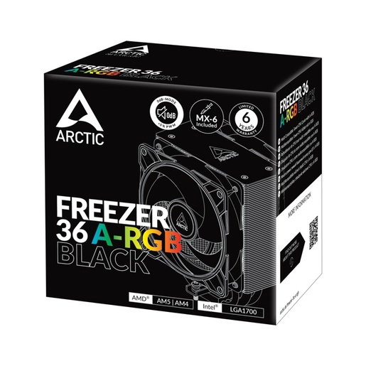 Hladnjak za procesor Arctic Freezer 36 A-RGB Black, Intel 1700/1851, AMD AM4/AM5, ACFRE00124A