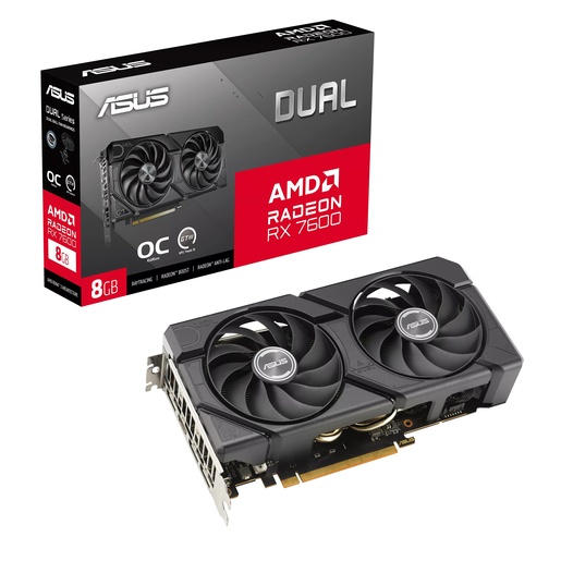 Grafička kartica ASUS DUAL Radeon RX 7600 O8G EVO 8GB GDDR6/128bit, DUAL-RX7600-O8G-EVO, 90YV0LD0-M0NA00