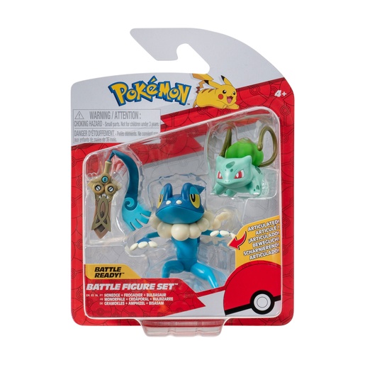 Pokemon Battle figure Honedge, Bulbasaur i Frogedier, 3 kom