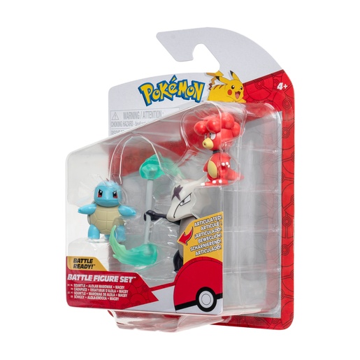 Pokemon Battle figure Magby, Squirtle i Alolan Marowak, 3 kom