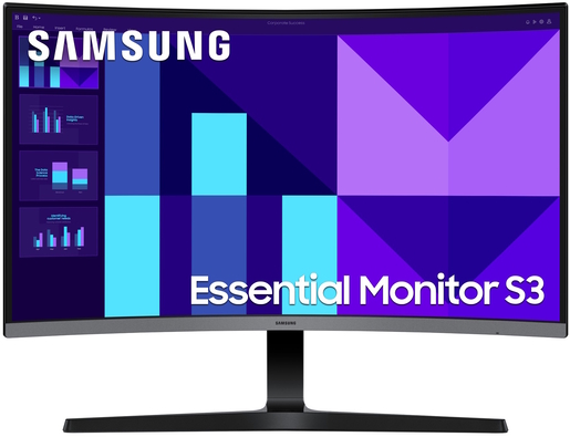 Samsung monitor Essential S39GD, LS27D390GAUXEN, 27" VA FHD, 100Hz, 4ms, HDMI, VGA, zakrivljen