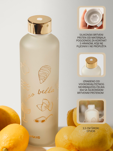 EQUA, staklena boca, Mismatch Ciao Bella, mat boja sa sjajnim uzorkom, BPA free