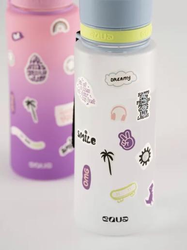 EQUA, plastična boca od tritana, Sk8er kid, sa naljepnicama, 600ml