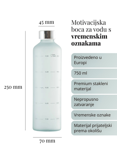 EQUA, staklena boca, Mismatch Water O'clock, BPA free, 750ml