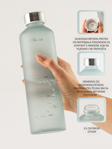 EQUA, staklena boca, Mismatch Water O'clock, BPA free, 750ml