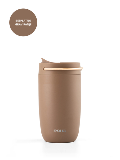 EQUA CARRY Cup, termo šalica od nehrđajućeg čelika za čaj/kavu, 600ml, Toffee