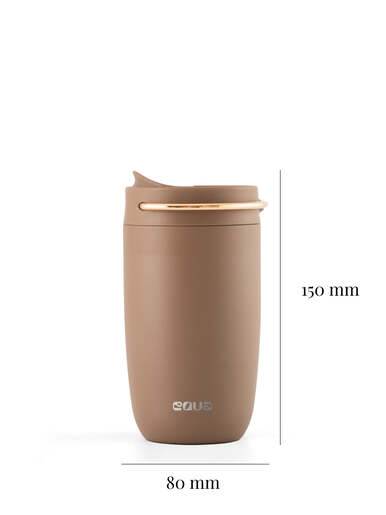 EQUA CARRY Cup, termo šalica od nehrđajućeg čelika za čaj/kavu, 600ml, Toffee