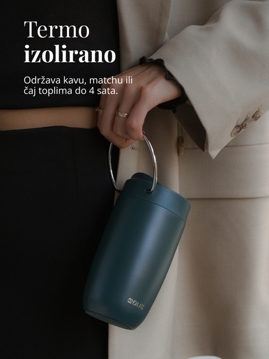 EQUA CARRY Cup, termo šalica od nehrđajućeg čelika za čaj/kavu, 600ml, Toffee