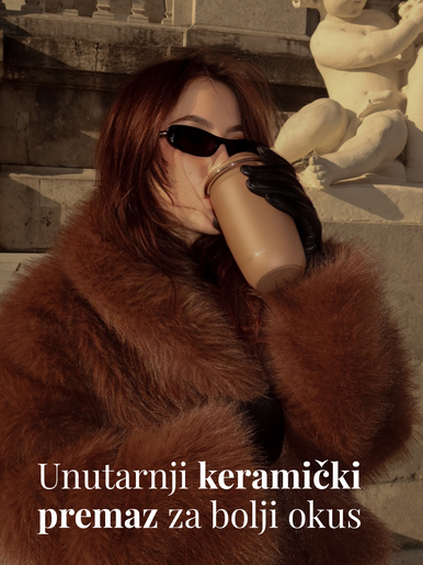 EQUA CARRY Cup, termo šalica od nehrđajućeg čelika za čaj/kavu, 600ml, Toffee