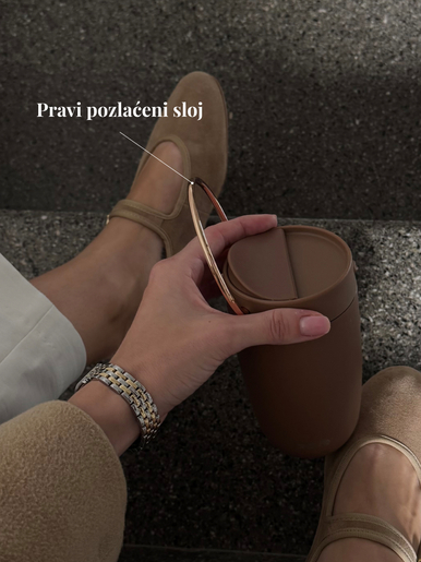 EQUA CARRY Cup, termo šalica od nehrđajućeg čelika za čaj/kavu, 600ml, Toffee