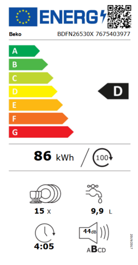 Beko perilica posuđa BDFN26530X