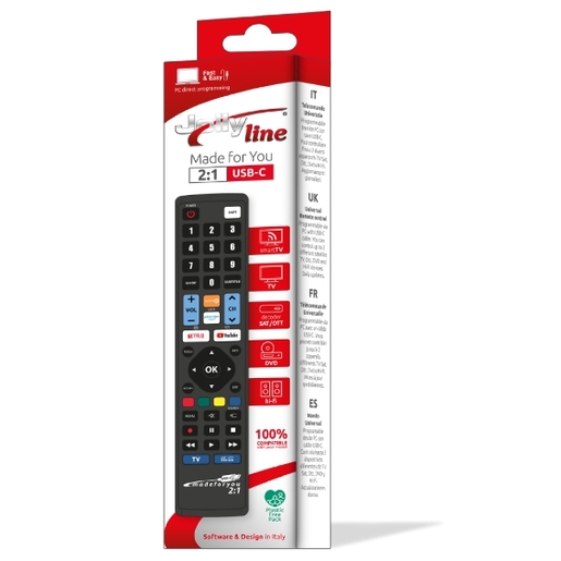 Jolly Line programabilni daljinski upravljač s USB-C za 2 uređaja