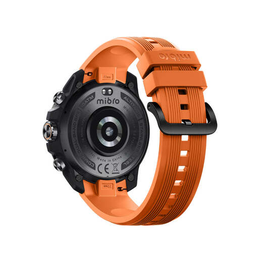 Mibro GS Explorer S pametni sat, statistika padela, GPS, 10 ATM, 1,32" AMOLED, crni/narančasti (2 remena)