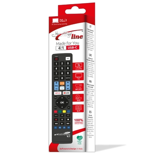 Jolly Line programabilni daljinski upravljač s USB-C za 4 uređaja