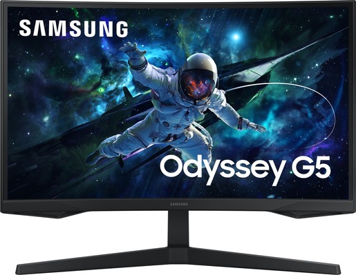 Samsung monitor Odyssey Gaming G55C, LS27CG552EUXEN, 27" VA QHD, 165Hz, 1ms, HDMI, DisplayPort, zakrivljen