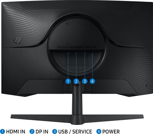 Samsung monitor Odyssey Gaming G55C, LS27CG552EUXEN, 27" VA QHD, 165Hz, 1ms, HDMI, DisplayPort, zakrivljen