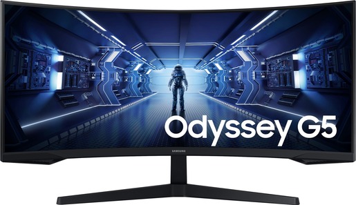 Samsung monitor Odyssey Gaming G55T, LC34G55TWWPXEN, 34" VA UWQHD, 165Hz, 1ms, HDMI, DisplayPort, zakrivljen