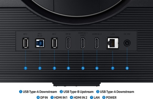Samsung monitor Odyssey Gaming G70D, LS32DG702EUXDU, 32" IPS 4K/UHD , 144Hz, 1ms, 2xHDMI, DisplayPort, zvučnici, pivot