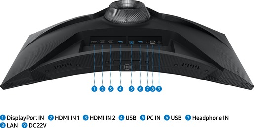 Samsung monitor Odyssey Gaming G65B, LS32BG650EUXEN, 32" VA QHD, 240Hz, 1ms, 2xHDMI, DisplayPort, zvučnici, pivot, zakrivljen