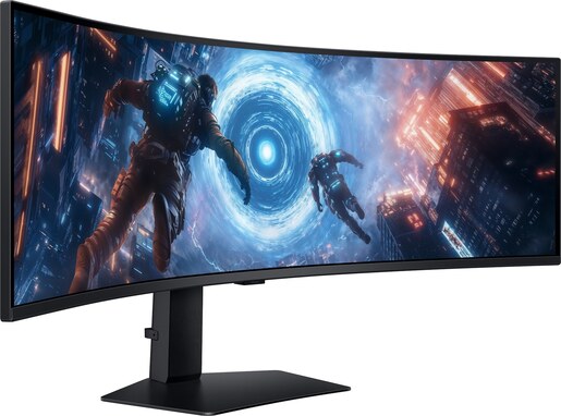 Samsung monitor Odyssey Gaming G91F, LS49FG910EUXEN, 49" VA DQHD, 144Hz, 1ms, 2xHDMI, DisplayPort, zakrivljen