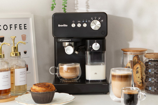 BREVILLE aparat za kavu Prima Latte VCF183X, crna