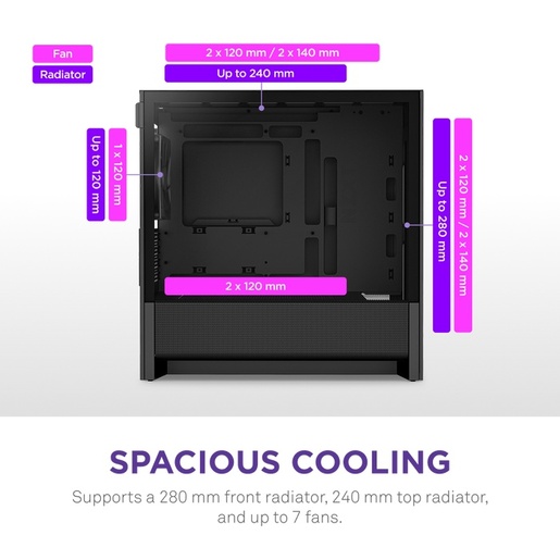 Kućište NZXT H3 Flow 2025, crno