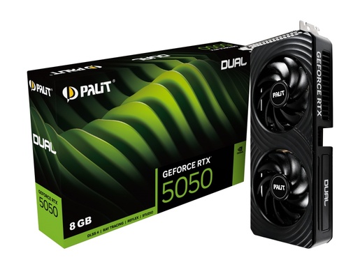 Grafička kartica Palit, nVidia GeForce RTX 5050 Dual 8GB GDDR6, PCIe 5.0, 3x DisplayPort 2.1, 1x HDMI 2.1