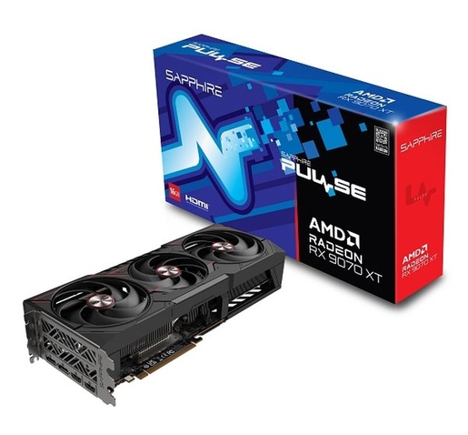 Grafička kartica Sapphire, PULSE AMD Radeon RX 9070 XT 16GB GDDR6, PCIe 5.0, 2x HDMI, 2x DisplayPort 2.1a