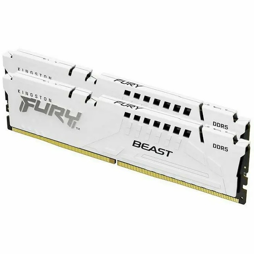 Memorija Kingston 32GB (2x16GB) DDR5 6000MHz, FURY Beast White EXPO, U-DIMM, KF560C36BWE2K2-32