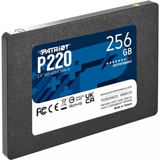 SSD 256GB Patriot P220, 2.5" SATA III, P220S256G25