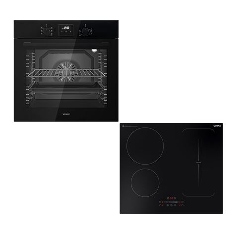 VIVAX HOME set PEAK LINE pećnica BO-808BFD G + ugradbena ploča BH-04MFZIN