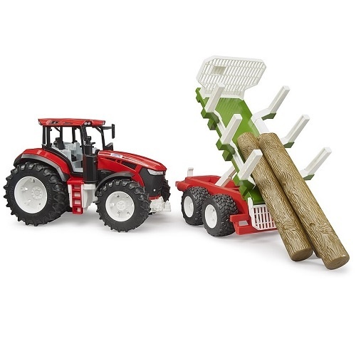 BRUDER Roadmax traktor s prikolicom za drva s 3 trupca 03453