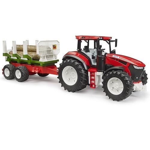 BRUDER Roadmax traktor s prikolicom za drva s 3 trupca 03453