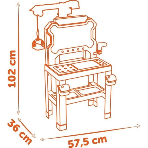 SMOBY radionica Black & Decker s kranom 360741