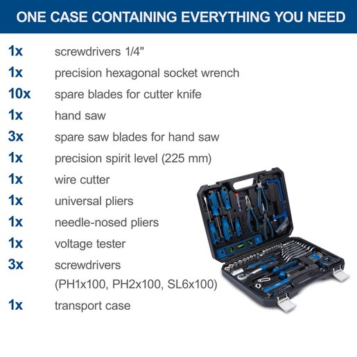 SCHEPPACH set od 96 alata + kutija WZK120