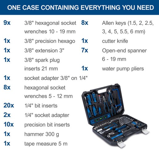 SCHEPPACH set od 96 alata + kutija WZK120