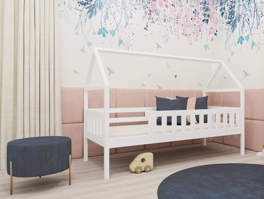 Drveni dječji povišeni krevet Otylia - bijeli - 200x90 cm
